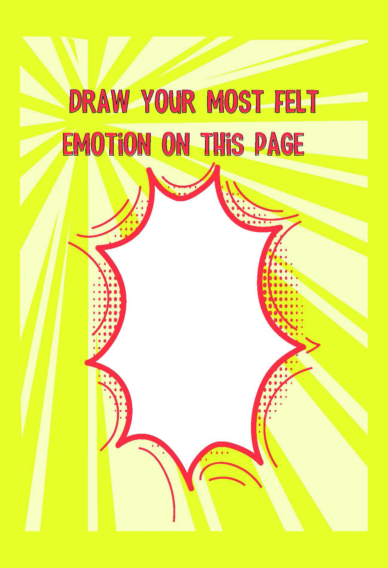 Draw your most felt emotion 1 - Digital Download