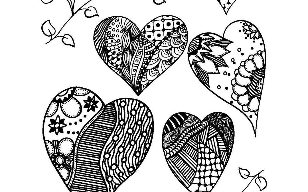 Love Colouring Page – Digital Download
