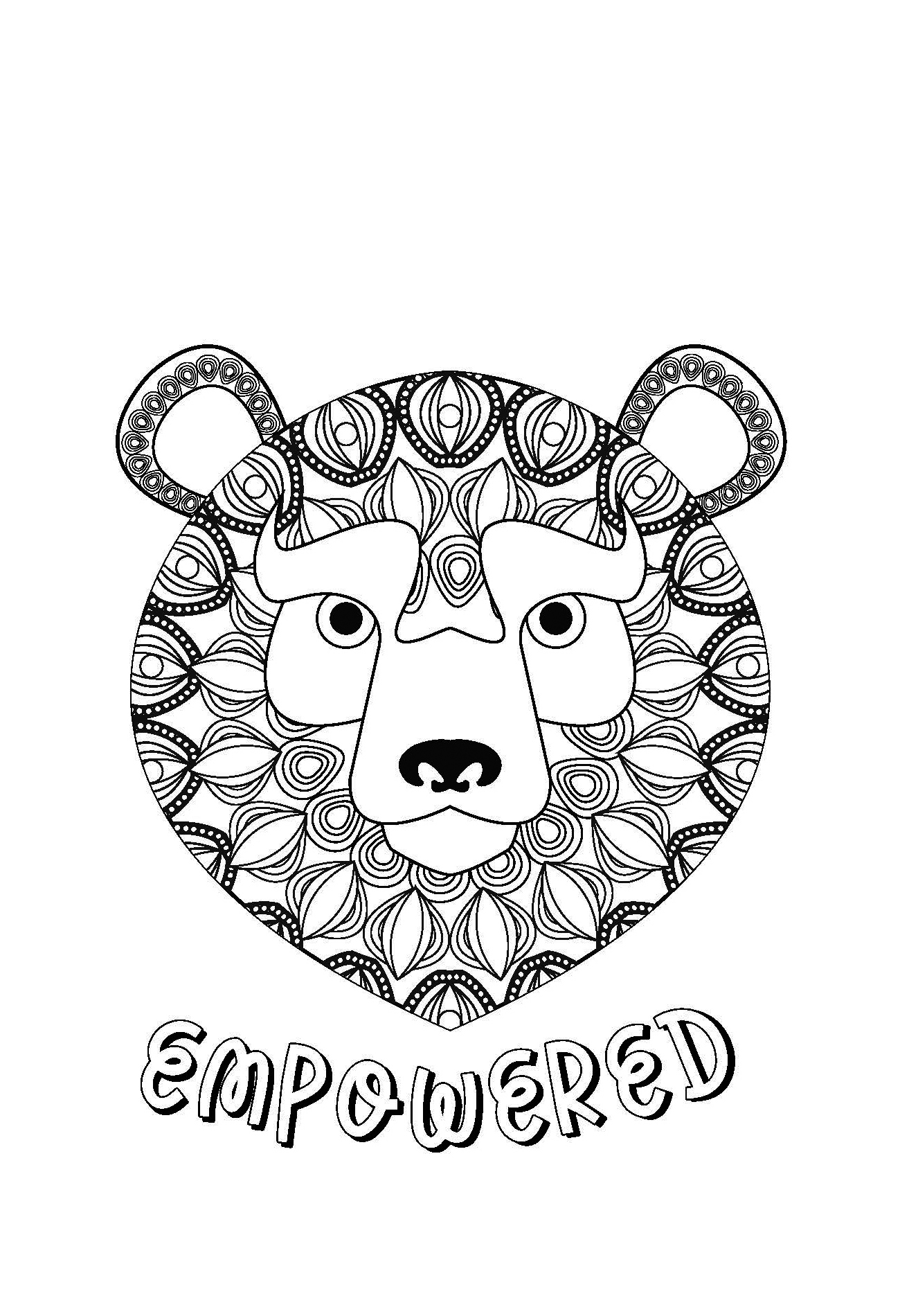 Empowered Colouring Page - Digital Download