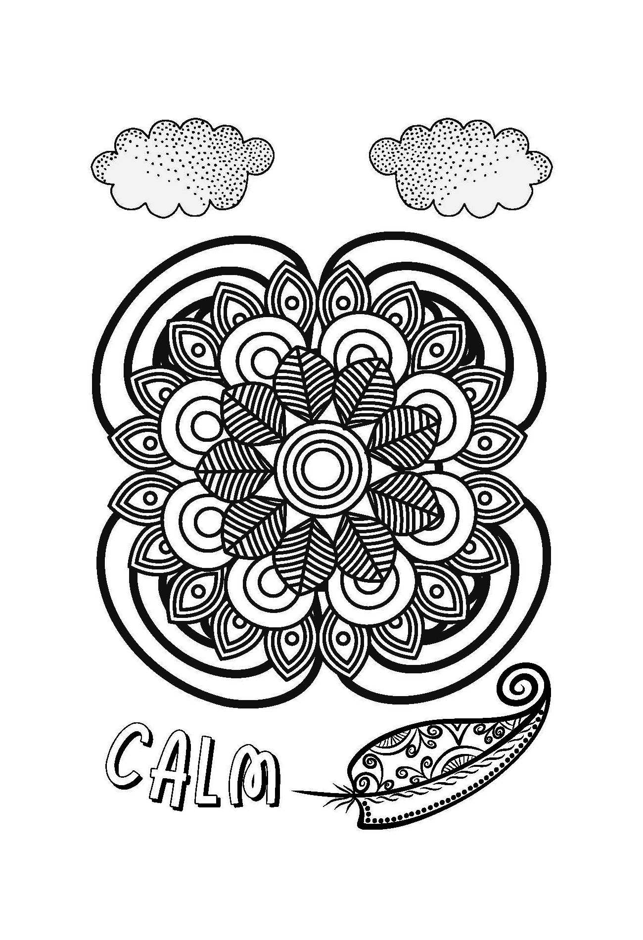 Calm Colouring Page - Digital Download